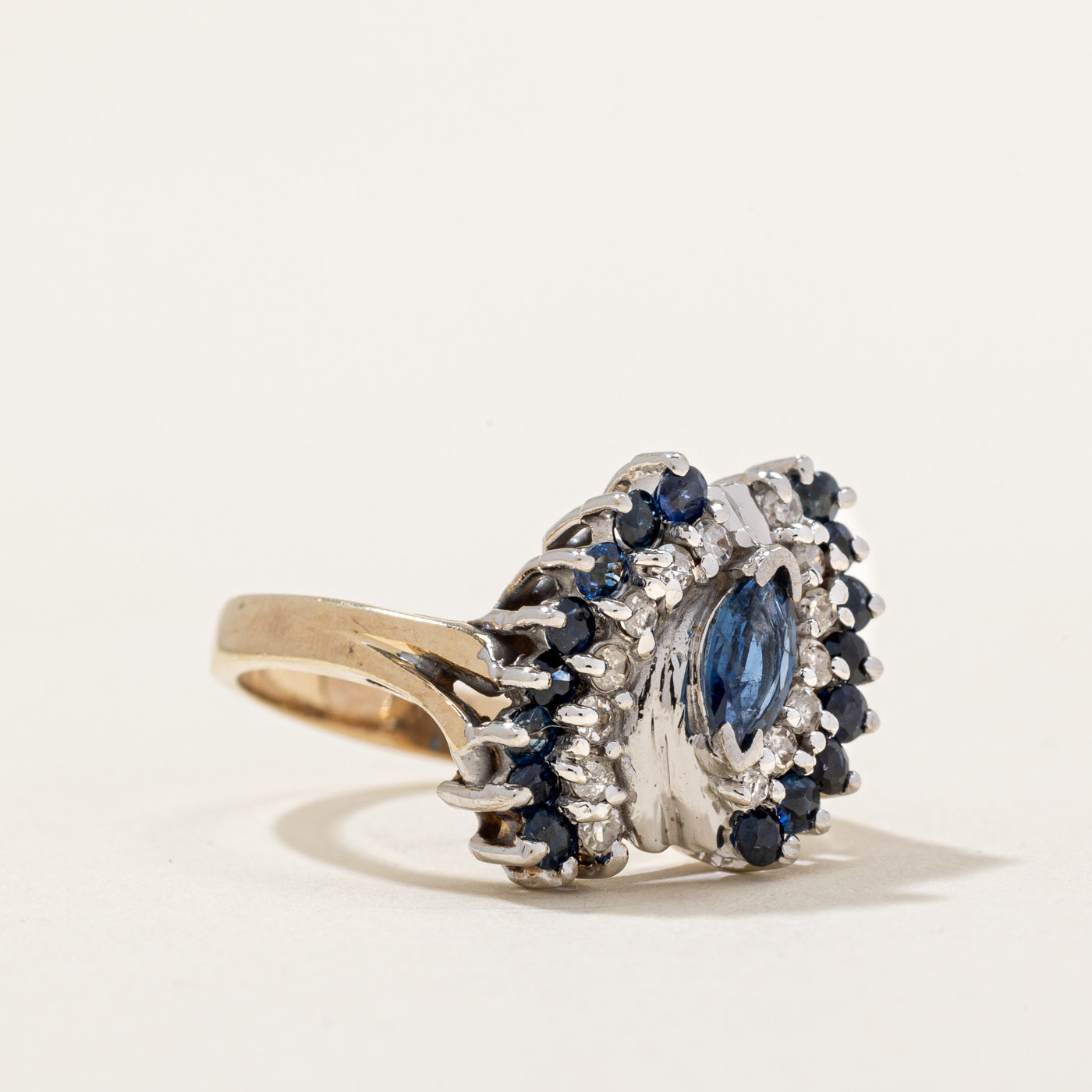 Sapphire & Diamond Cocktail Ring | 0.75ctw, 0.18ctw | SZ 6 |