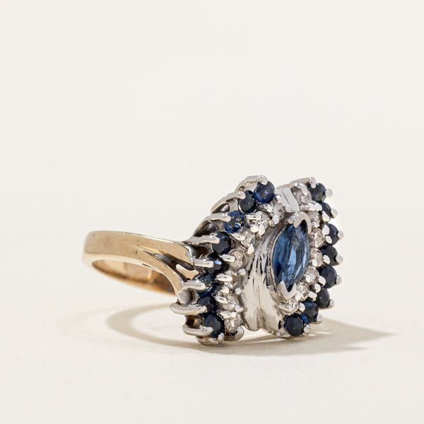 Sapphire & Diamond Cocktail Ring | 0.75ctw, 0.18ctw | SZ 6 |