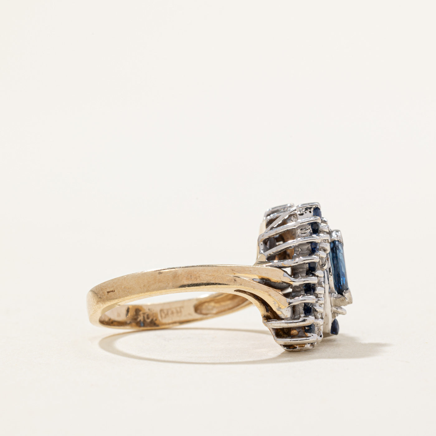 Sapphire & Diamond Cocktail Ring | 0.75ctw, 0.18ctw | SZ 6 |