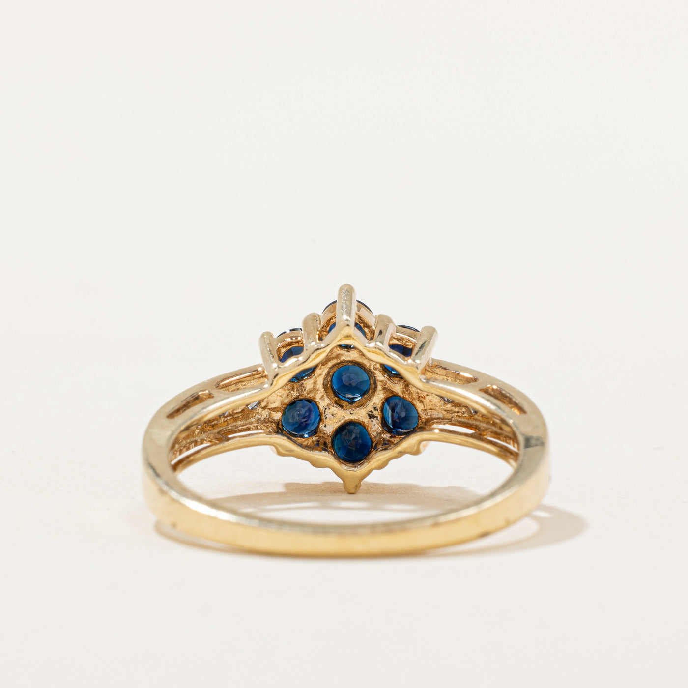 Bague cocktail saphir et diamants | 0,70 ct, 0,06 ct | Taille 6,75 | 