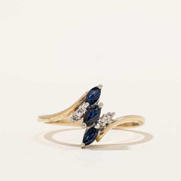 Sapphire & Diamond Waterfall Ring | 0.27ctw, 0.02ctw | SZ 7 |