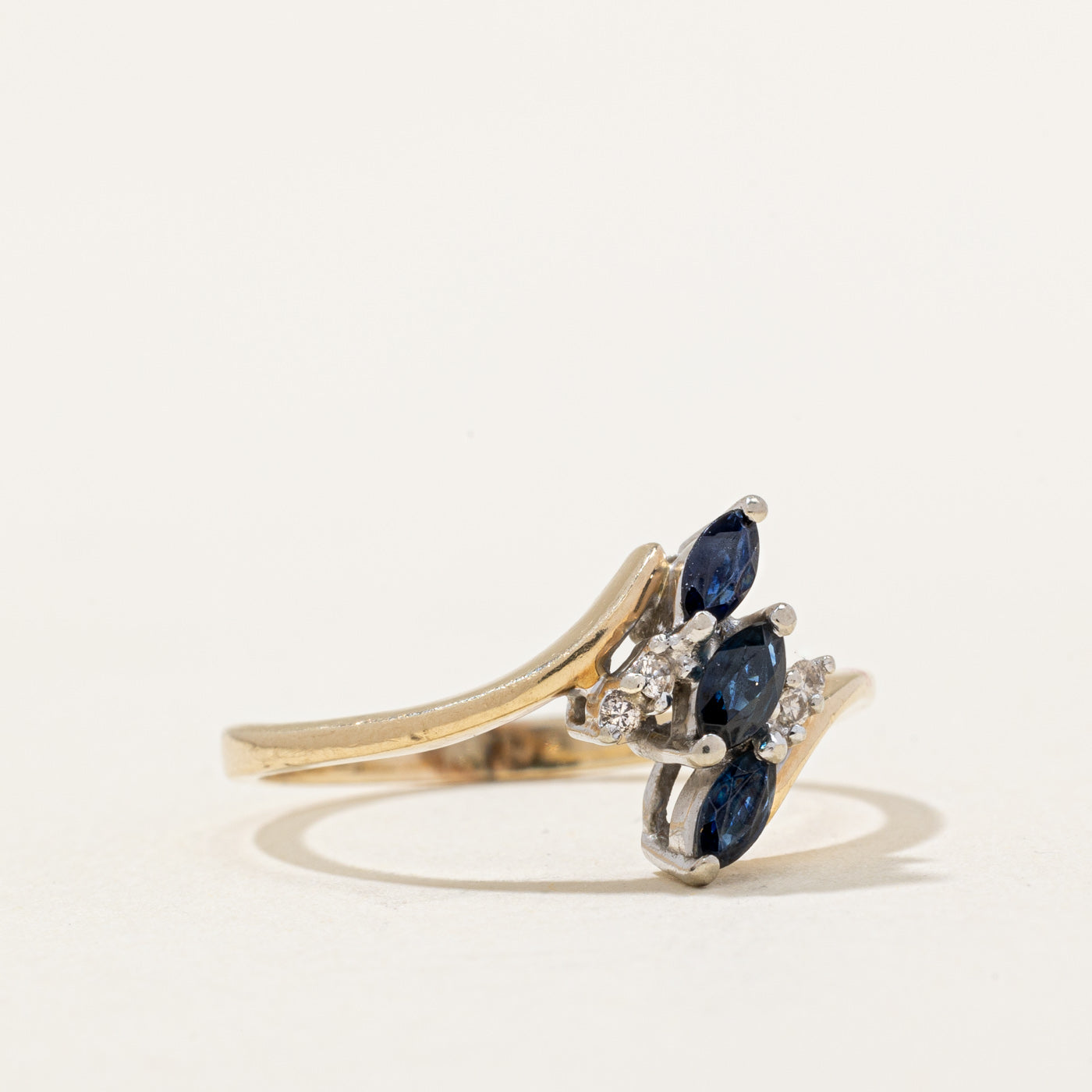 Sapphire & Diamond Waterfall Ring | 0.27ctw, 0.02ctw | SZ 7 |