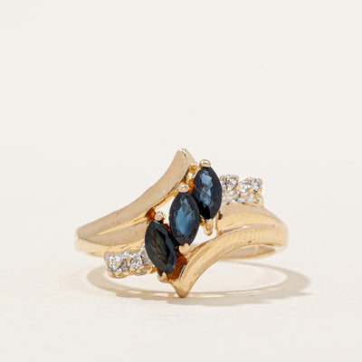 Sapphire & Diamond Waterfall Ring | 0.48ctw, 0.01ctw  | SZ 6 |