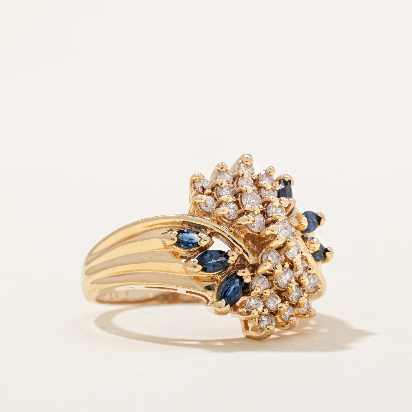 Diamond & Sapphire Cocktail Ring | 0.52ctw, 0.36ctw | SZ 6.75 |