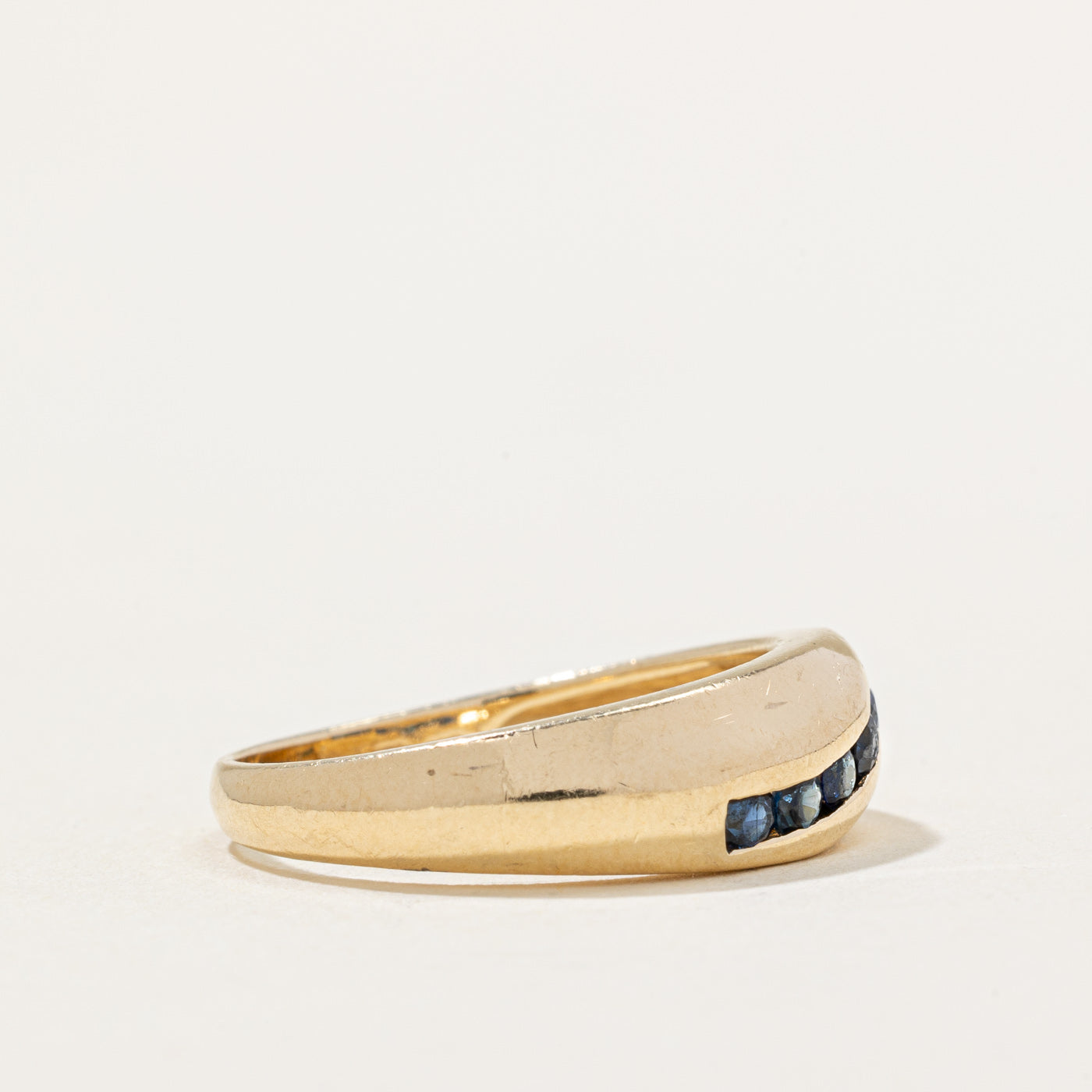 Bague saphir serti canal | 0,42 ct | Taille 6,25 | 