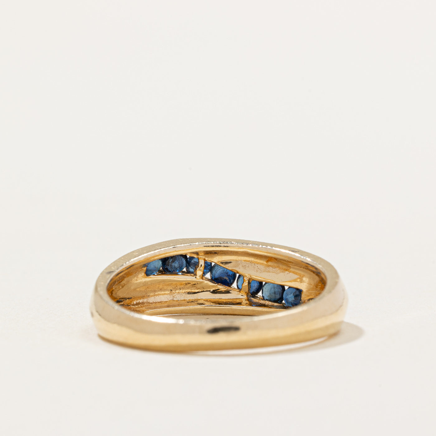 Bague saphir serti canal | 0,42 ct | Taille 6,25 | 