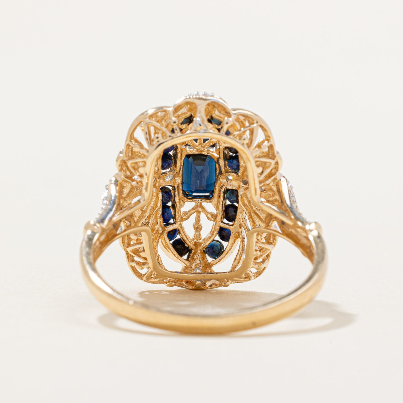 Sapphire & Diamond Cocktail Ring | 1.36ctw, 0.05ctw | SZ 9.75 |