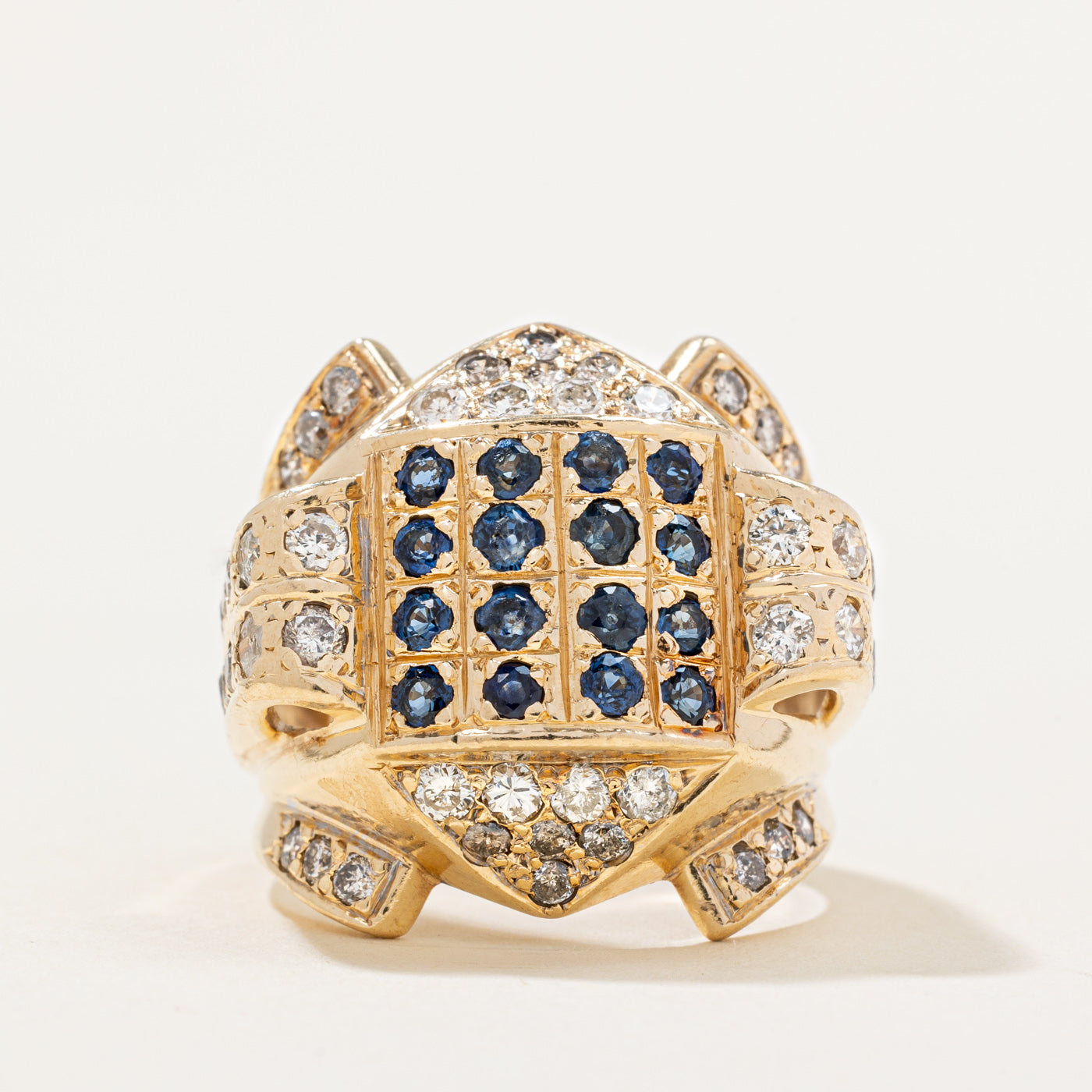 Diamond & Sapphire Cocktail Ring | 1.12ctw, 0.72ctw | SZ 6.5 |