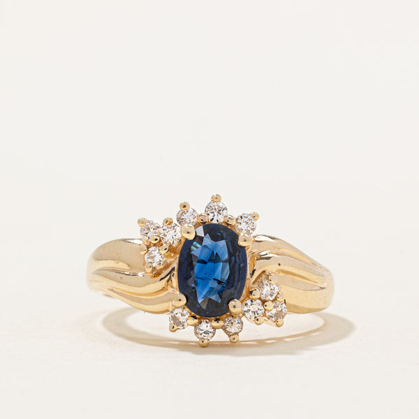 Sapphire & Diamond Ring | 0.75ct, 0.18ctw | SZ 5.75 |