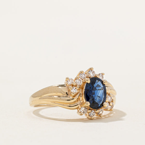 Sapphire & Diamond Ring | 0.75ct, 0.18ctw | SZ 5.75 |