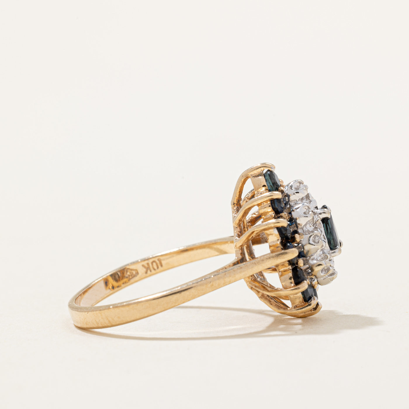 Sapphire & Diamond Pear Shaped Ring | 0.75ctw, 0.04ctw | SZ 6.25 |