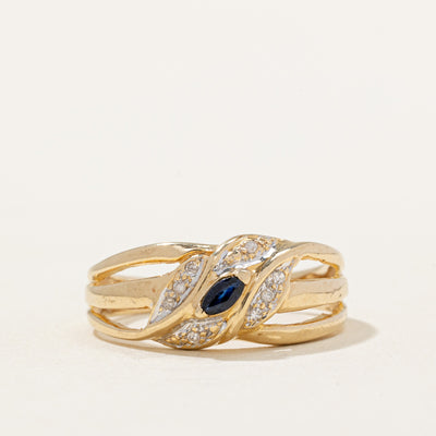 Sapphire & Diamond Ring | 0.07ct, 0.04ctw | SZ 7.25 |