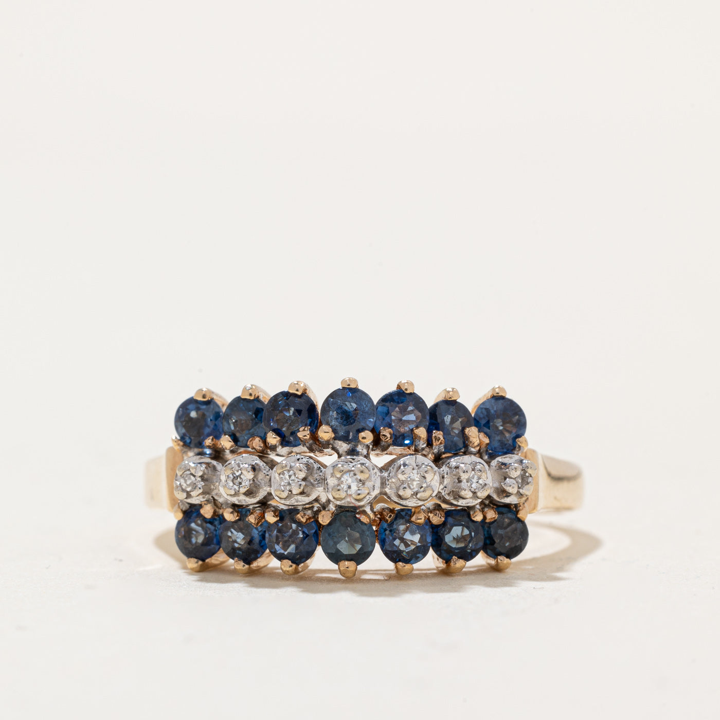 Sapphire & Diamond Cocktail Ring | 1.00ctw, 0.02ctw | SZ 8 |