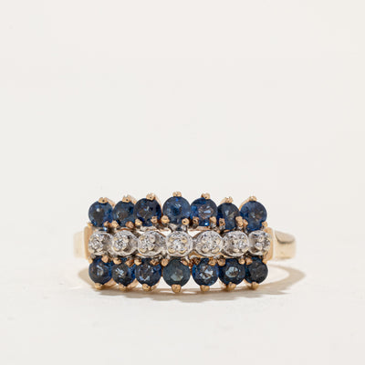Sapphire & Diamond Cocktail Ring | 1.00ctw, 0.02ctw | SZ 8 |