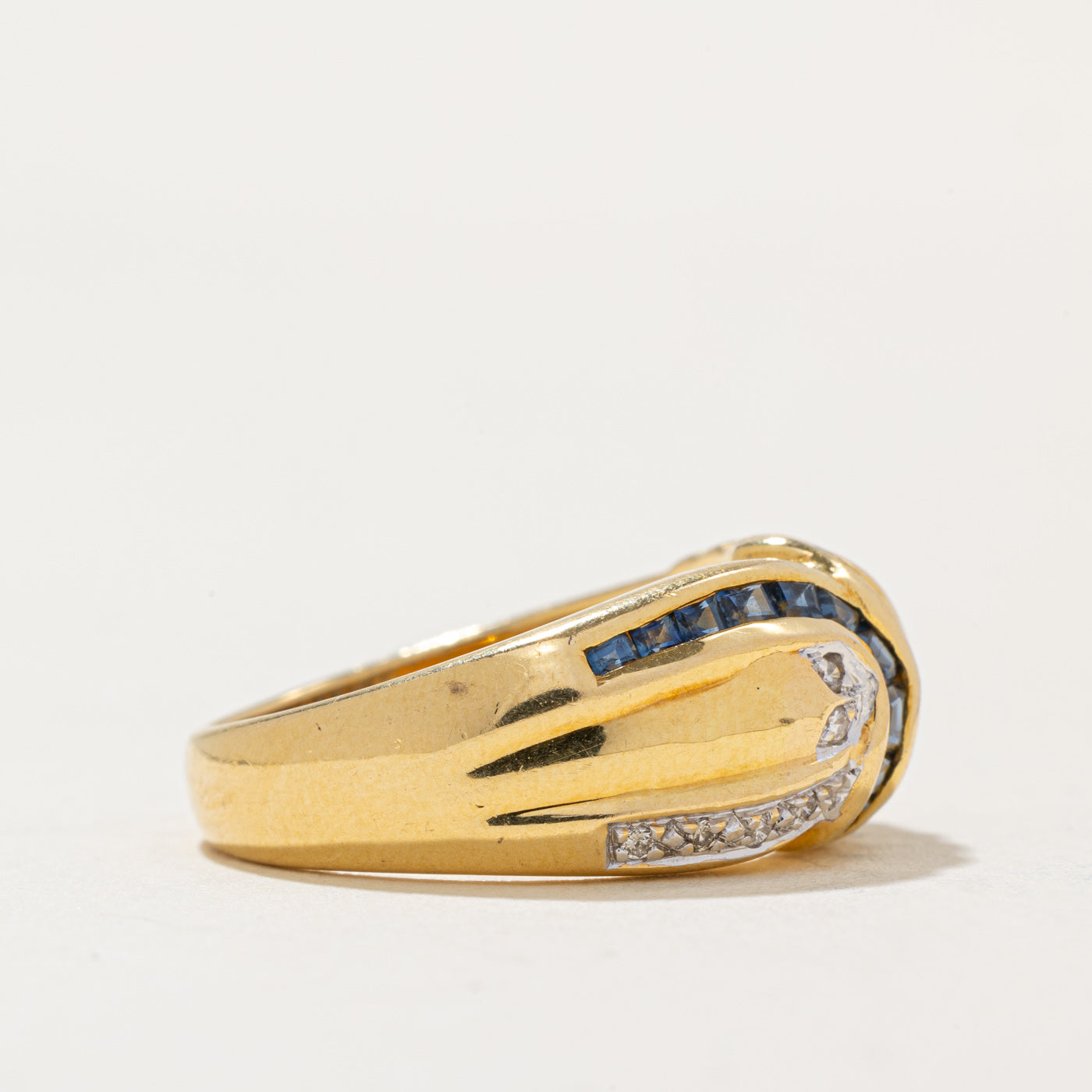 Sapphire & Diamond Waterfall Ring | 0.80ctw, 0.03ctw | SZ 6 |