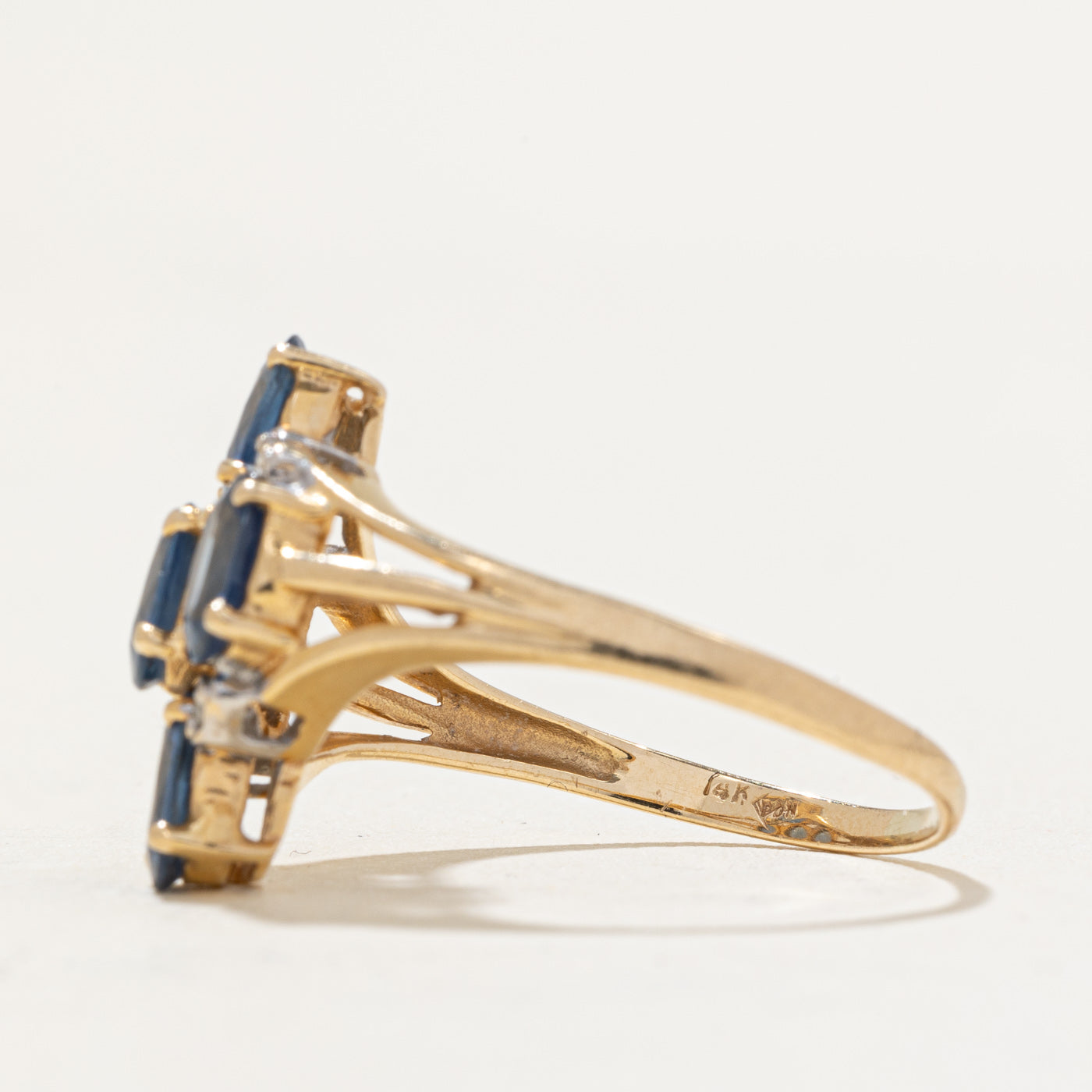 Sapphire & Diamond Cocktail Ring | 2.00ctw, 0.008ctw | SZ 7.75 |