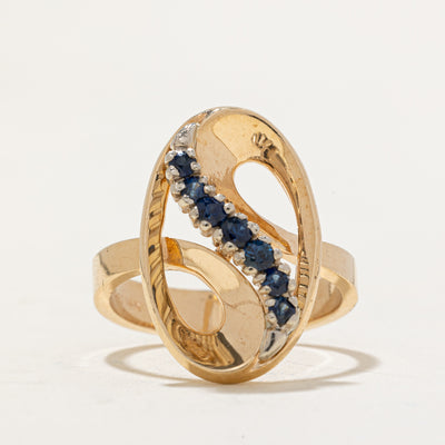 Sapphire Cocktail Ring | 0.18ctw | SZ 6.25 |