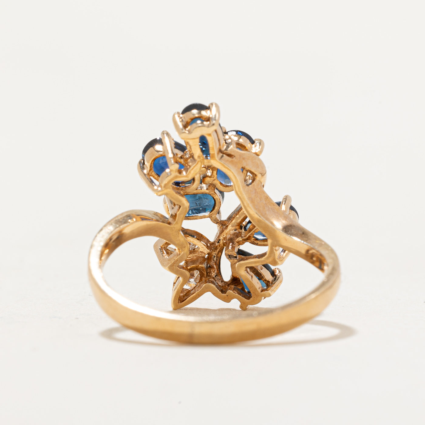 Bague saphir et diamants | 1,50 ct, 0,01 ct | Taille 6 | 