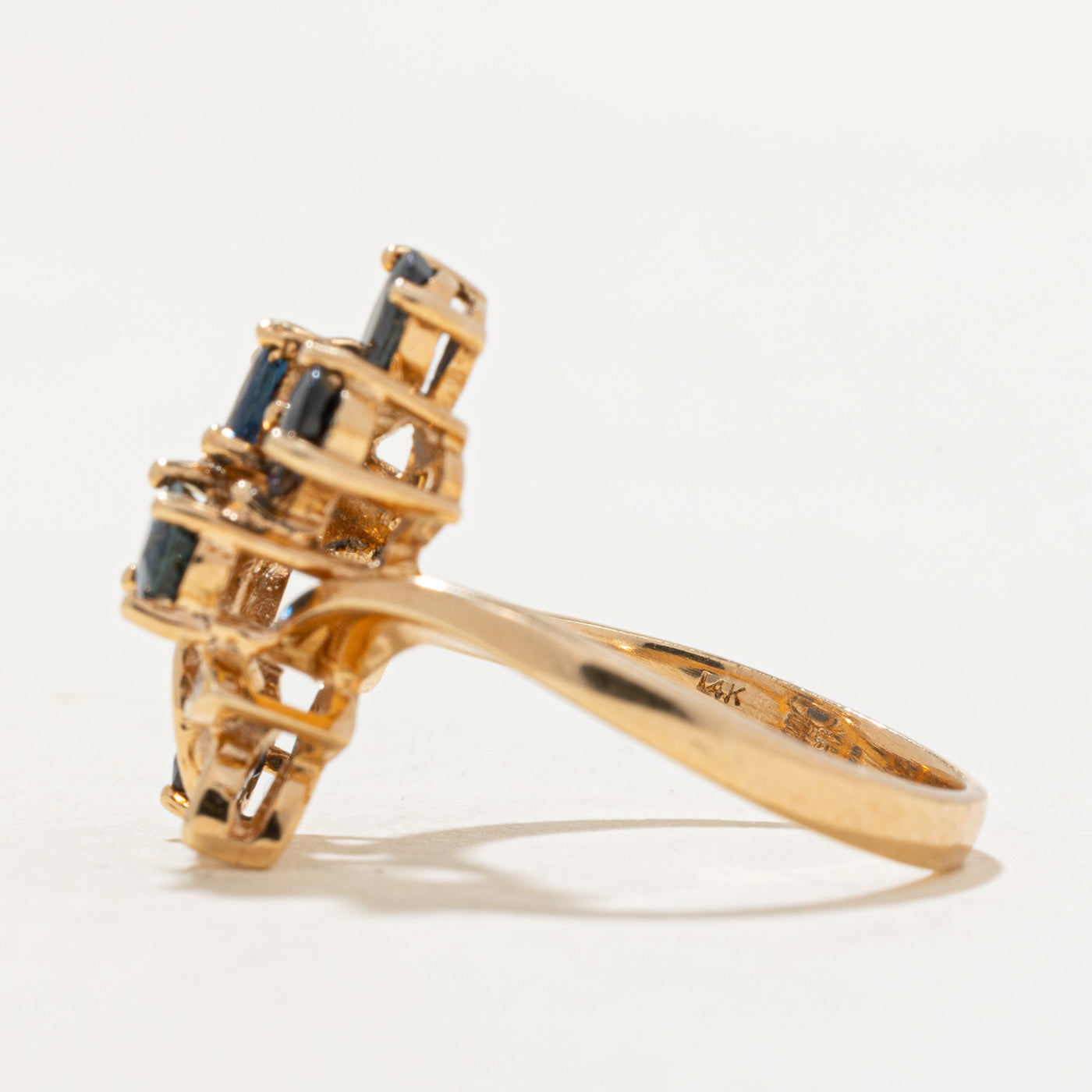 Bague saphir et diamants | 1,50 ct, 0,01 ct | Taille 6 | 