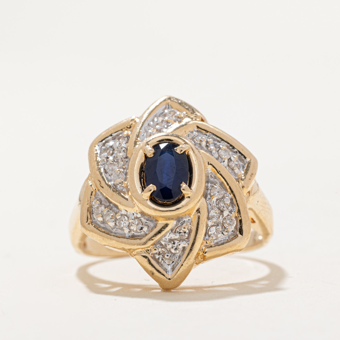Sapphire & Diamond Cocktail Ring | 0.38ct, 0.12ctw | SZ 7.25 |