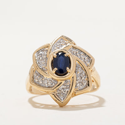 Sapphire & Diamond Cocktail Ring | 0.38ct, 0.12ctw | SZ 7.25 |