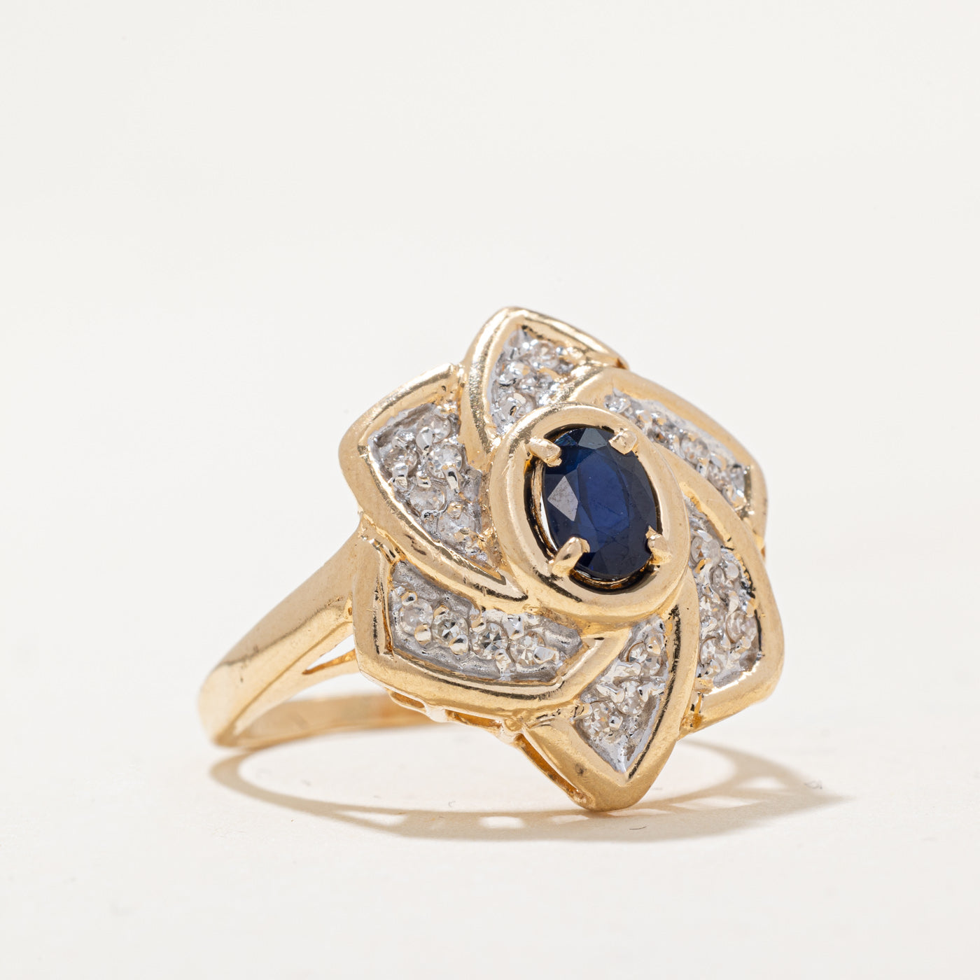 Sapphire & Diamond Cocktail Ring | 0.38ct, 0.12ctw | SZ 7.25 |