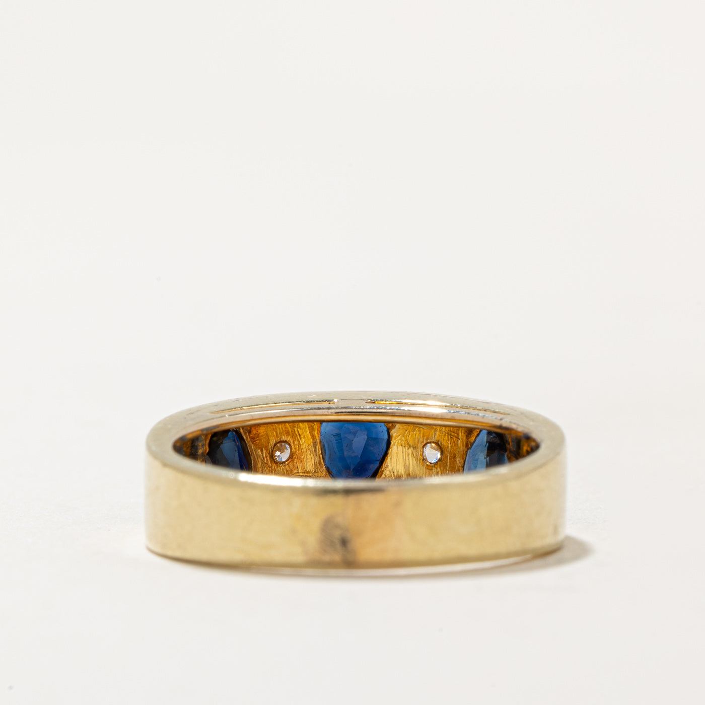 Bague cœur saphir et diamants | 0,75 ct, 0,05 ct | Taille 5 |
