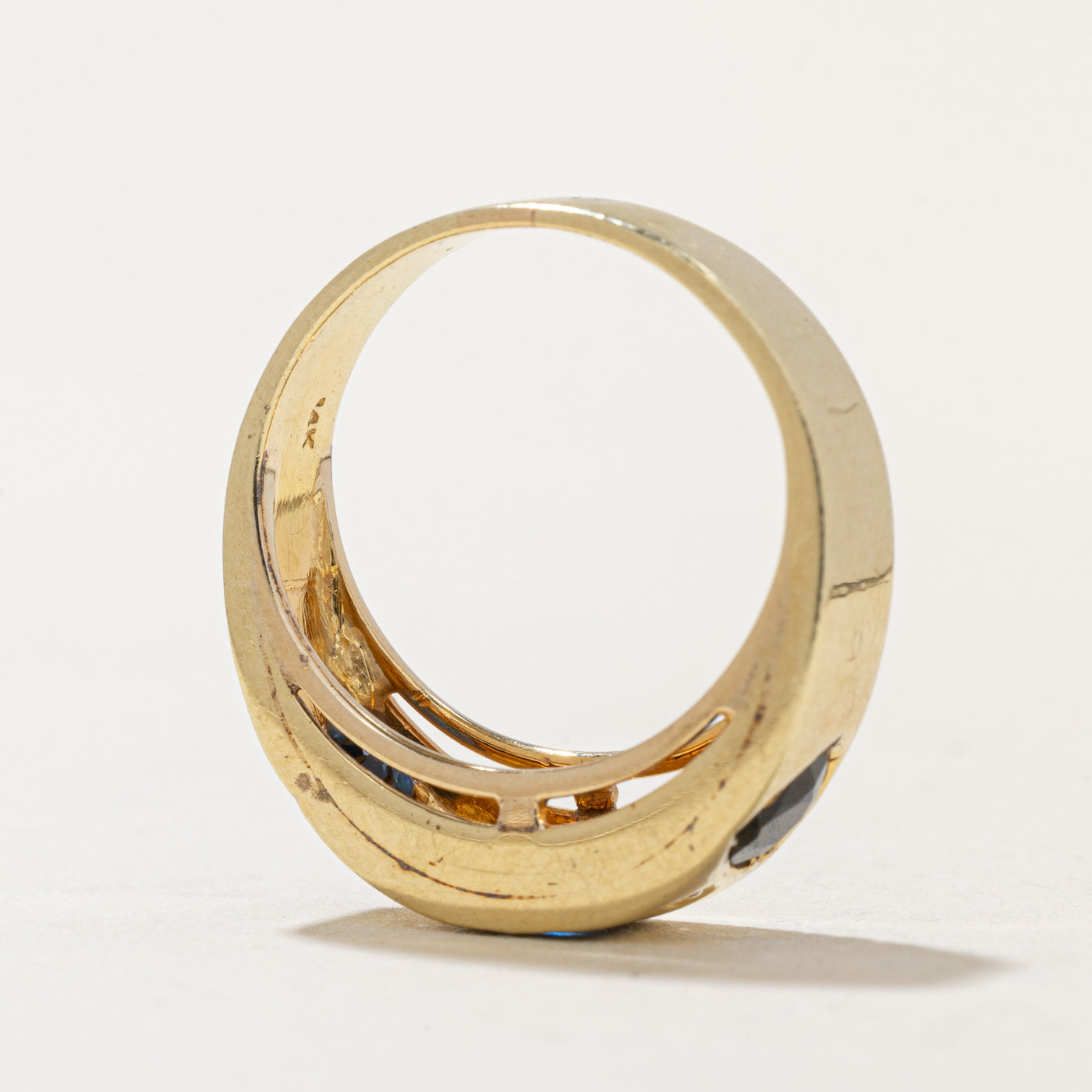 Bague cœur saphir et diamants | 0,75 ct, 0,05 ct | Taille 5 |