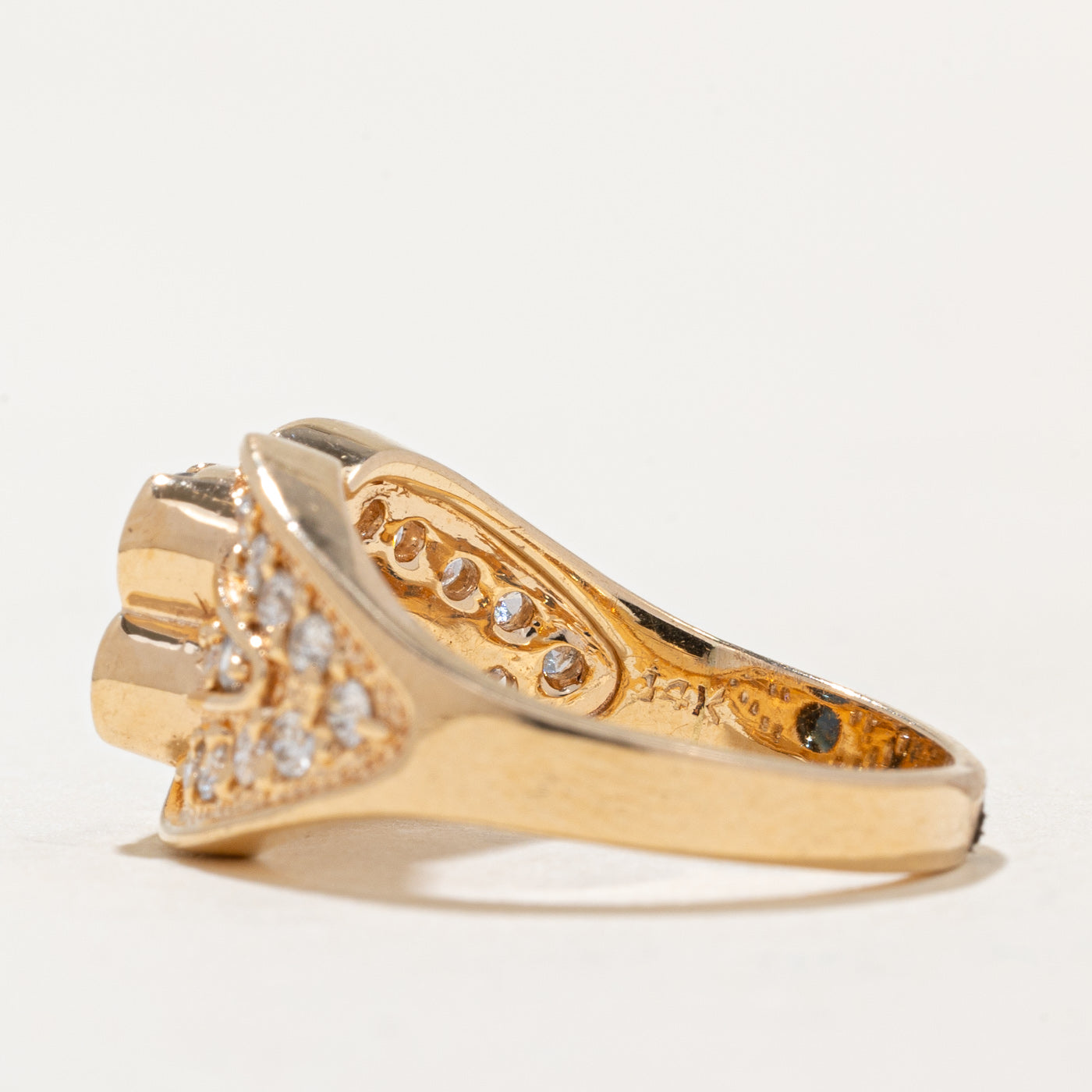 Bague cocktail saphir et diamants | 0,40 ct, 0,24 ct | Taille 5,25 | 