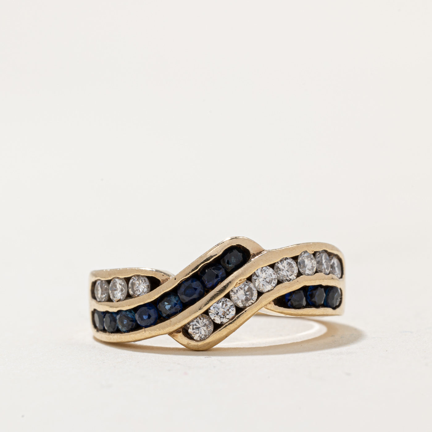 Sapphire & Diamond Channel Set Ring | 0.34ctw, 0.28ctw | SZ 5.75 |