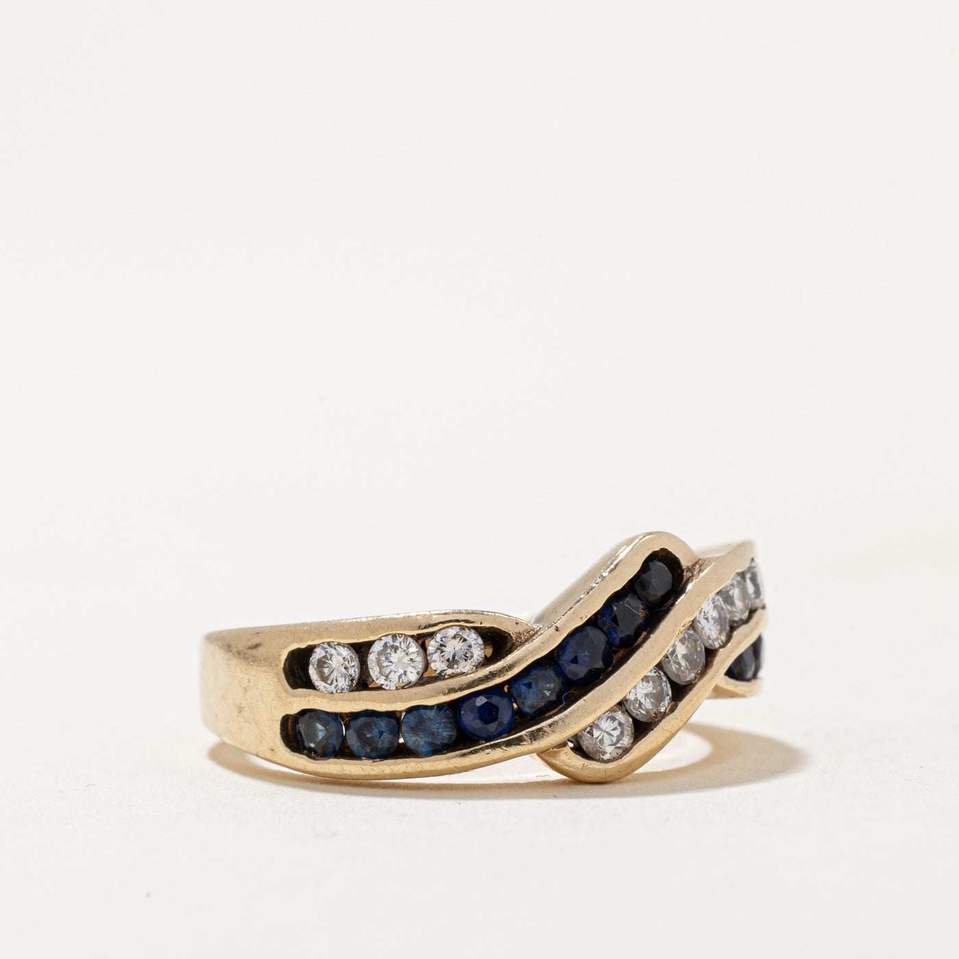 Sapphire & Diamond Channel Set Ring | 0.34ctw, 0.28ctw | SZ 5.75 |