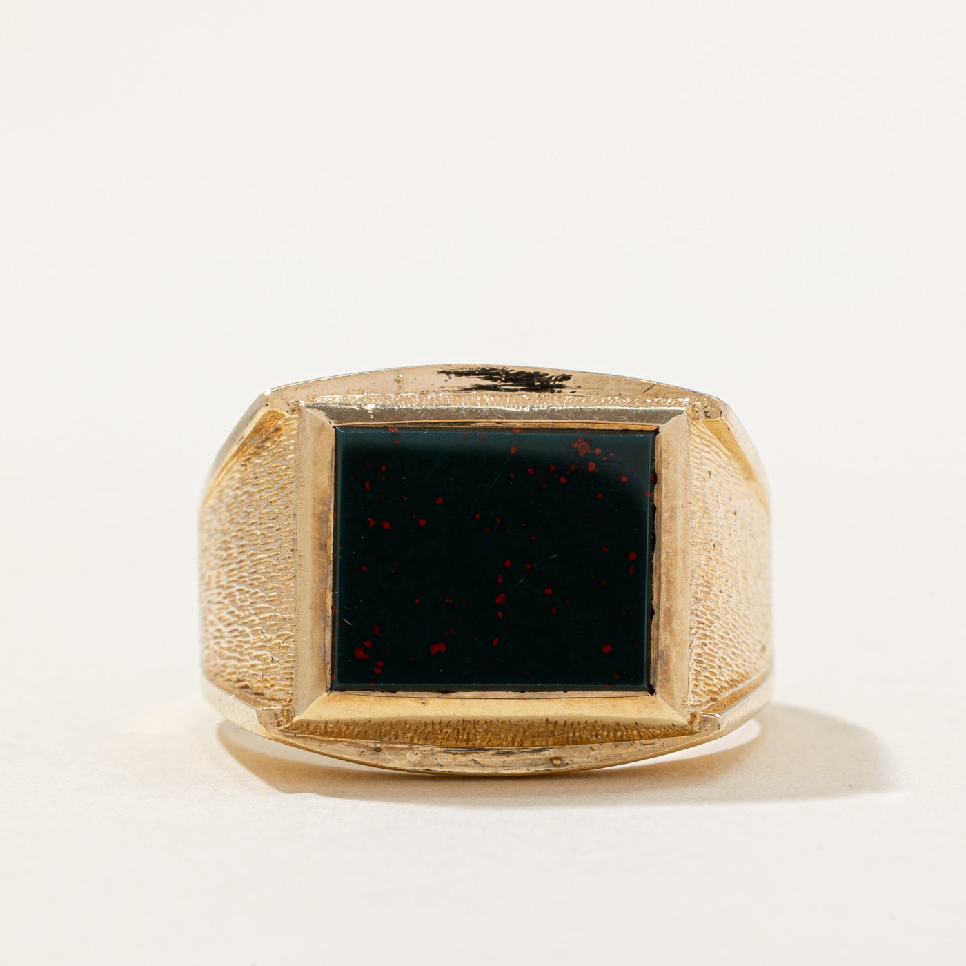 Bloodstone Signet Ring | 1.76ct | SZ 9.5 |