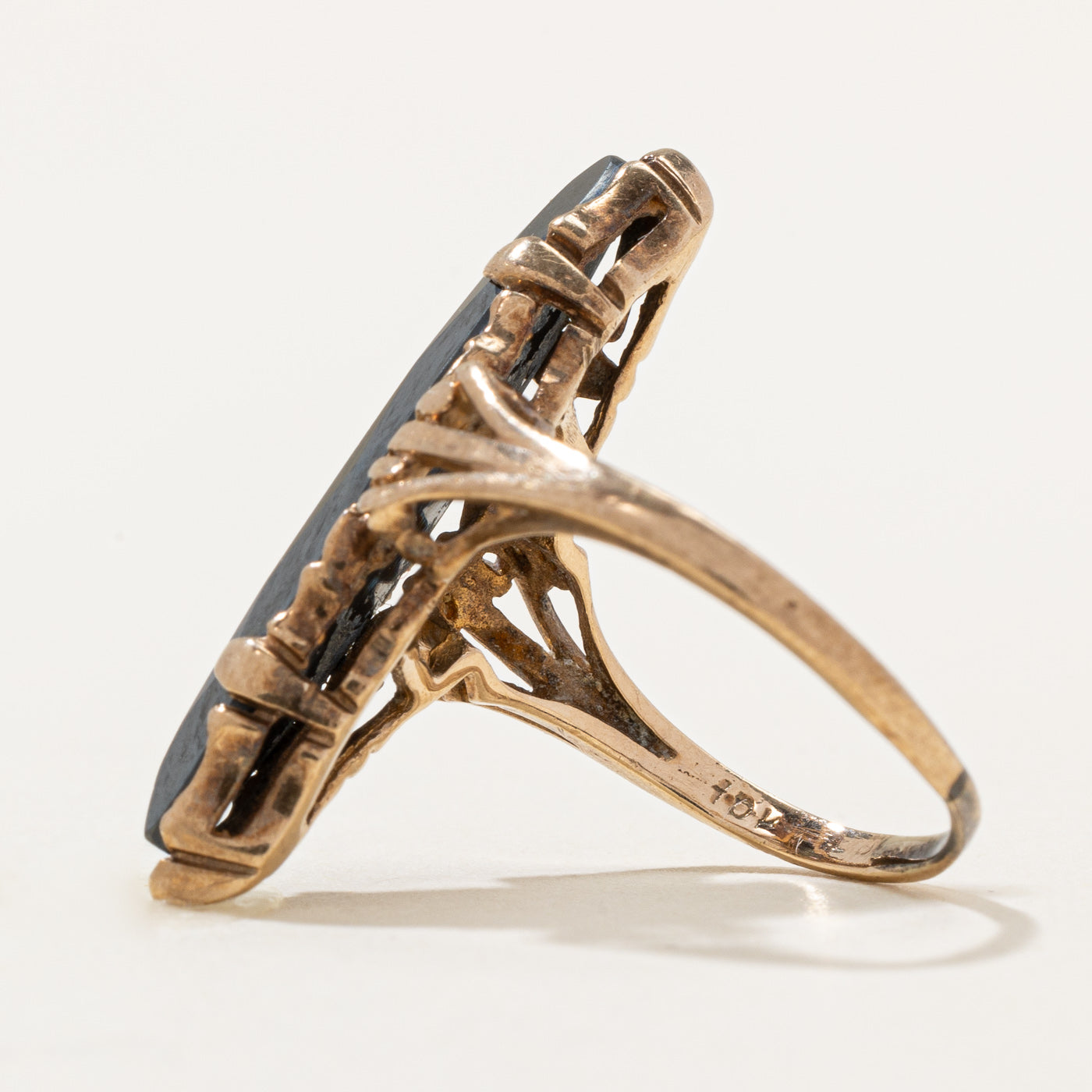Hematite Navette Ring | 3.20ct | SZ 5 |