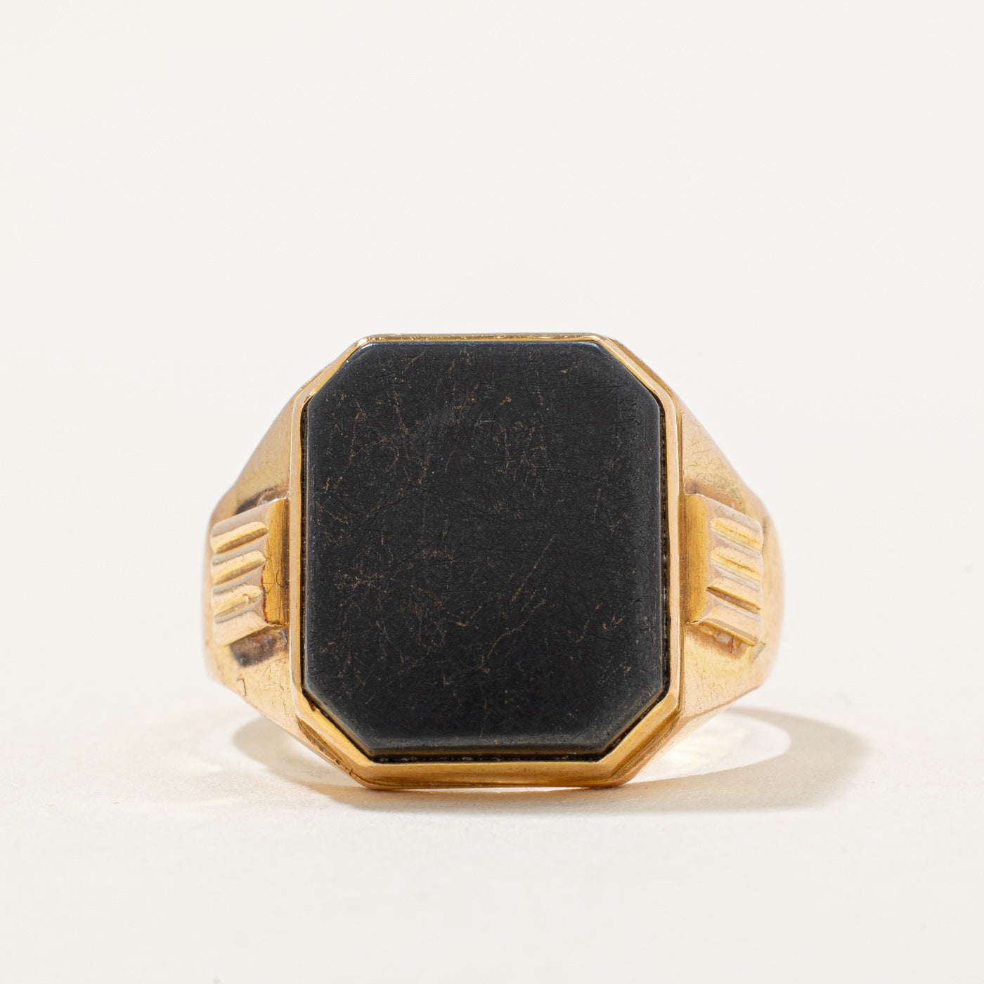 Hematite Signet Ring | 6.00ct | SZ 8 |