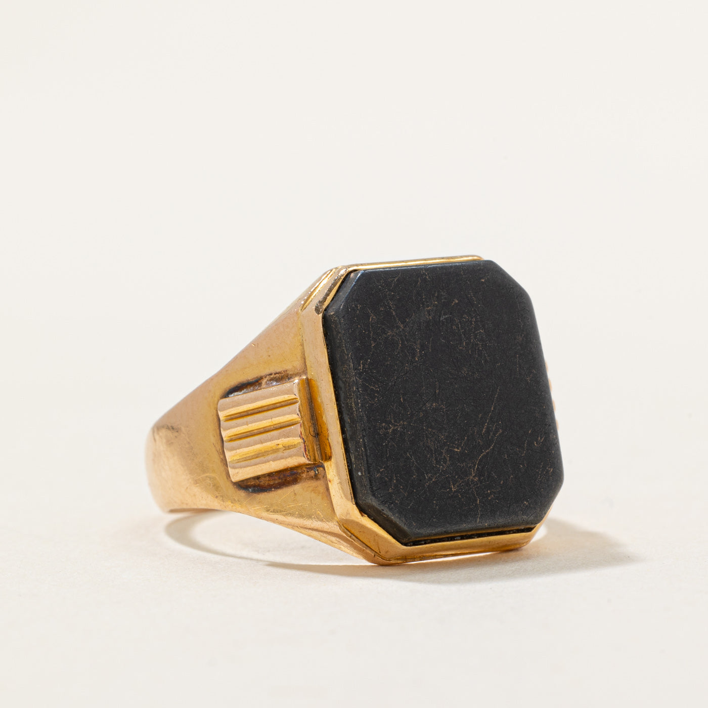 Hematite Signet Ring | 6.00ct | SZ 8 |