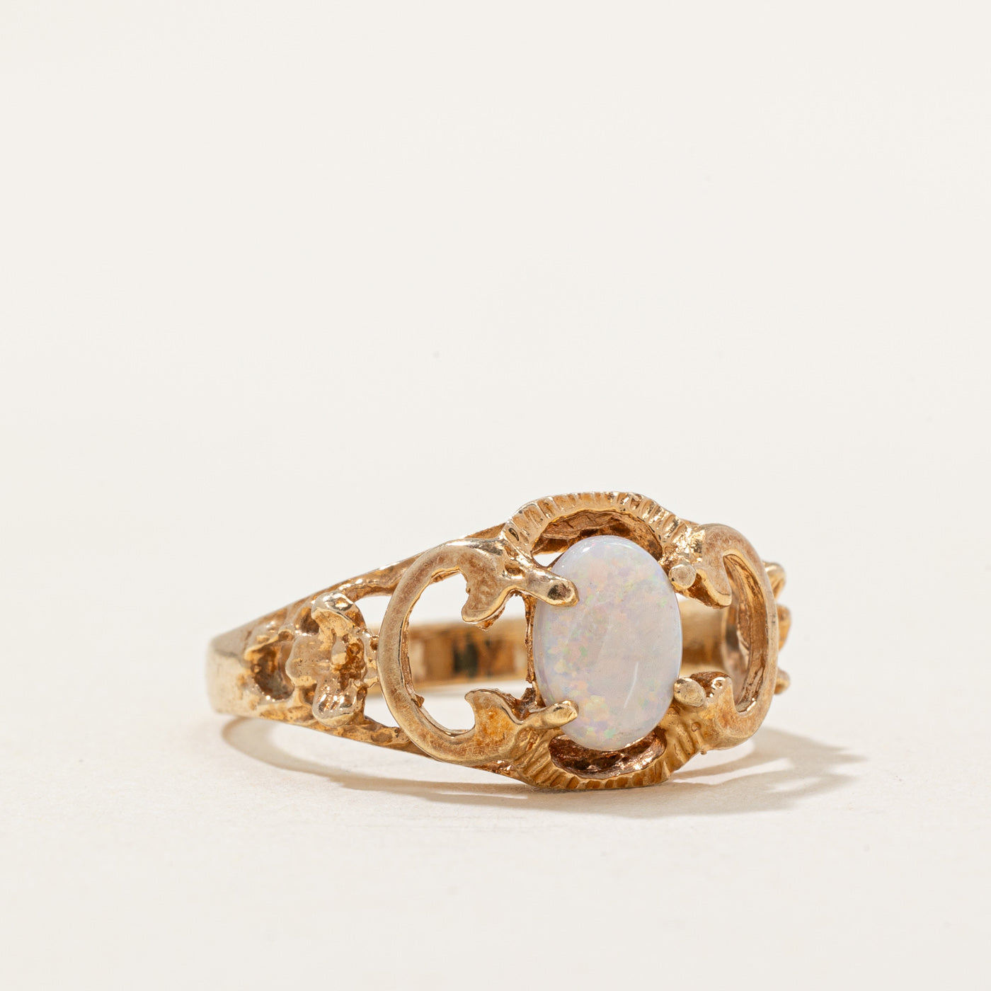Vintage Canadian Opal Cocktail Ring | 0.36ct | SZ 5.5 |