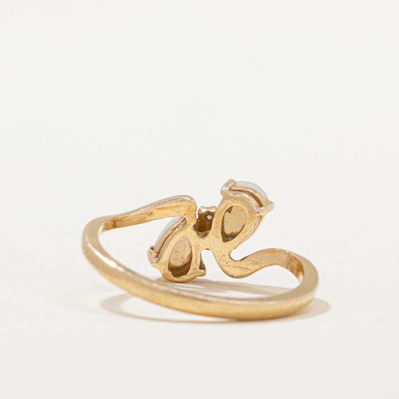 Opal & Diamond Bypass Ring | 0.24ctw, 0.01ctw | SZ 7 |