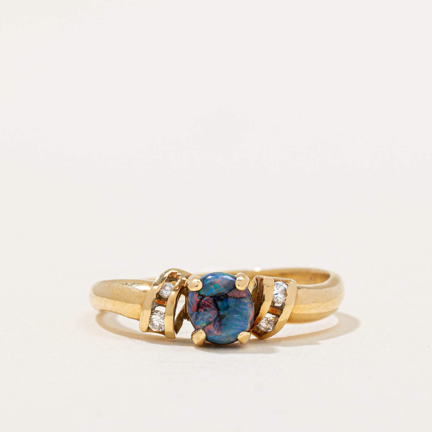 Mosaic Opal & Diamond Ring | 0.10ct, 0.04ctw | SZ 6.75 |