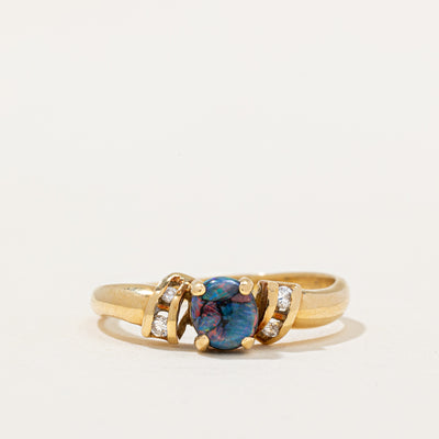 Mosaic Opal & Diamond Ring | 0.10ct, 0.04ctw | SZ 6.75 |