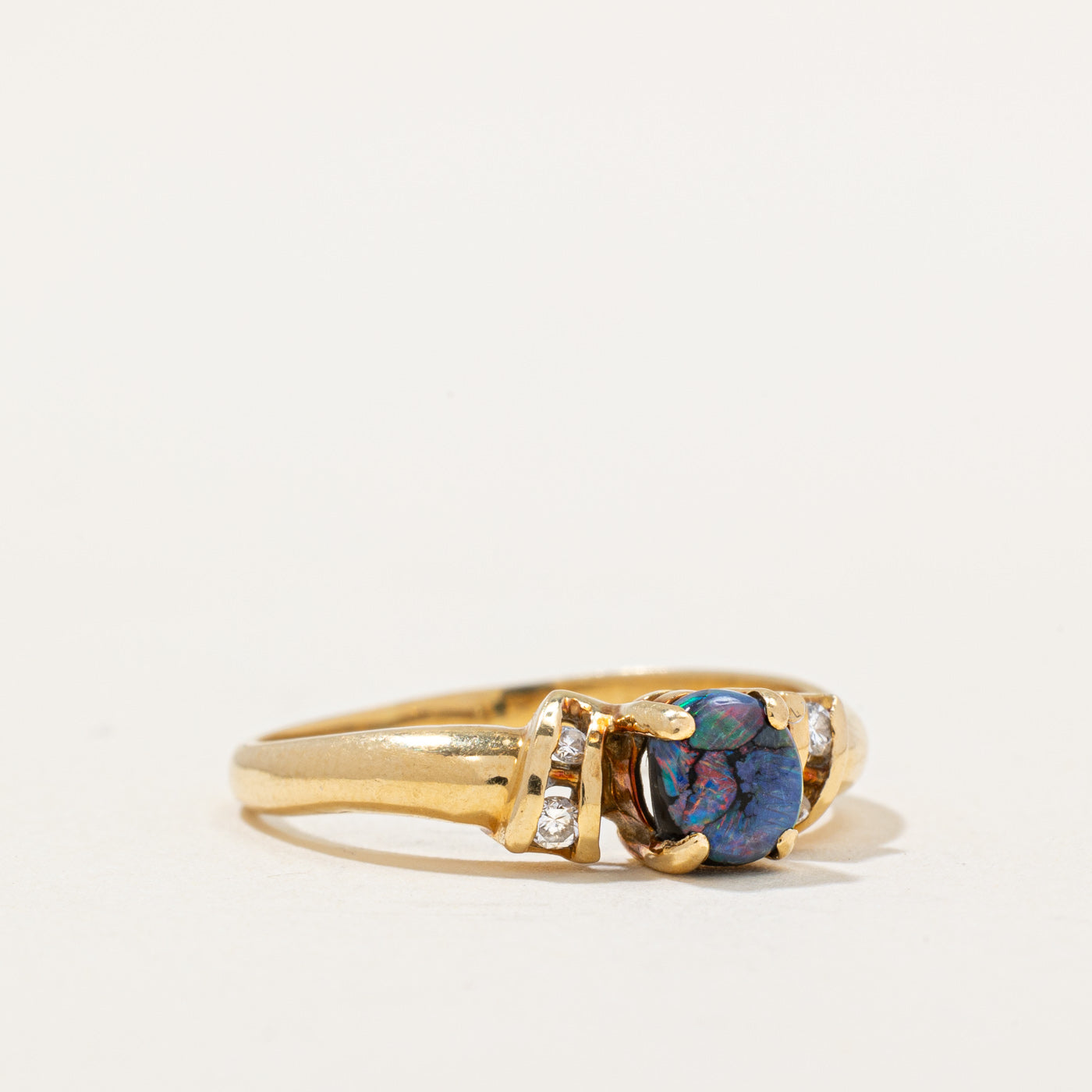 Mosaic Opal & Diamond Ring | 0.10ct, 0.04ctw | SZ 6.75 |