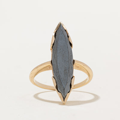 Hematite Navette Ring | 4.00ct | SZ 8 |