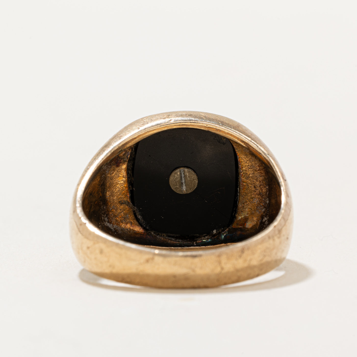 Onyx 'R' Signet Ring | 2.90ct | SZ 9.75 |
