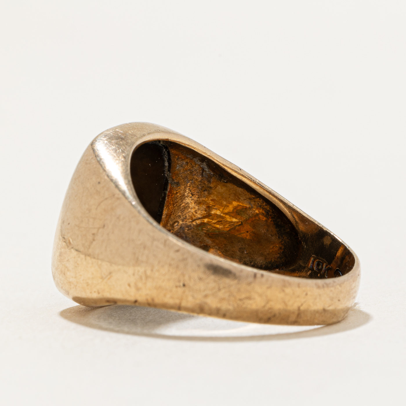 Onyx 'R' Signet Ring | 2.90ct | SZ 9.75 |