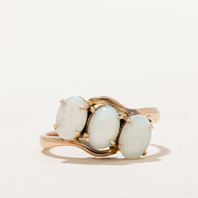 Diagonal Three Stone Opal Ring | 1.00ctw | SZ 6.75 |