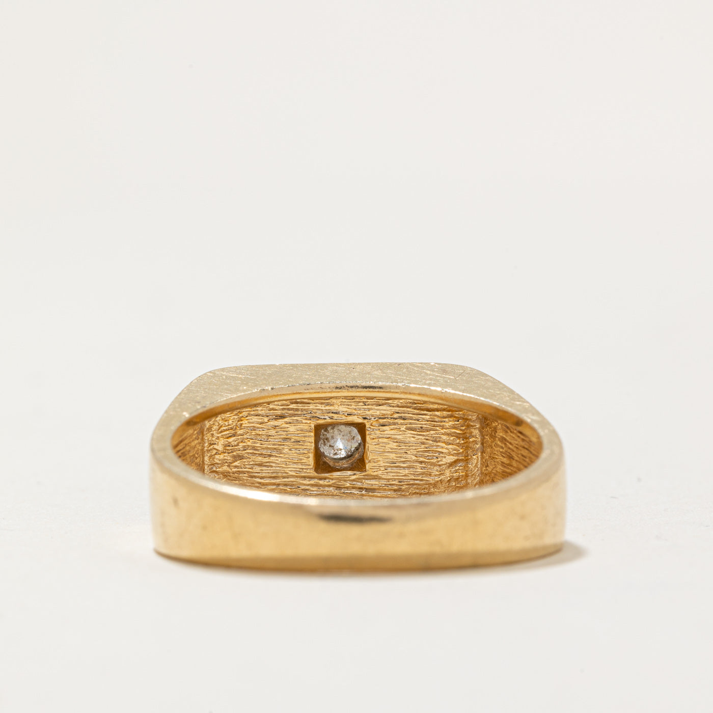 Onyx & Diamond Ring | 1.30ct, 0.07ct | SZ 9.75 |
