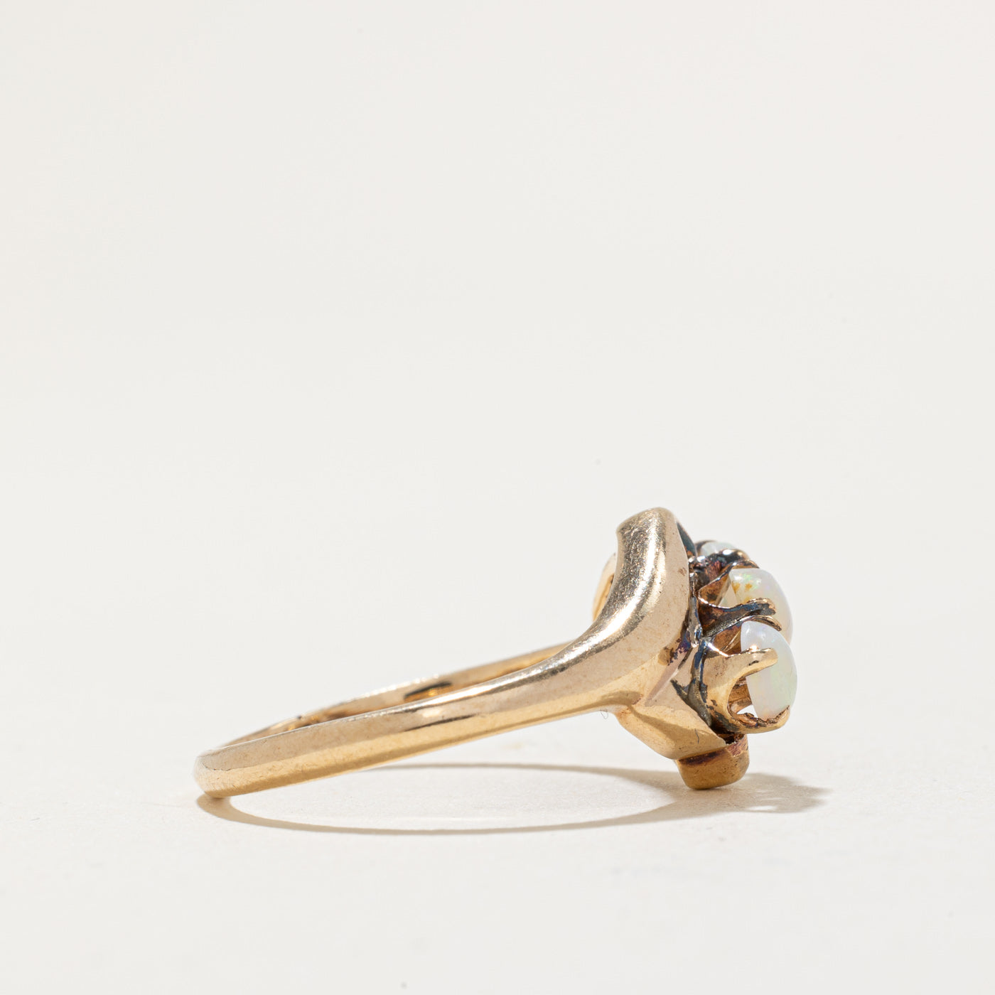 Diagonal Three Stone Opal Ring | 0.45ctw | SZ 6.25 |