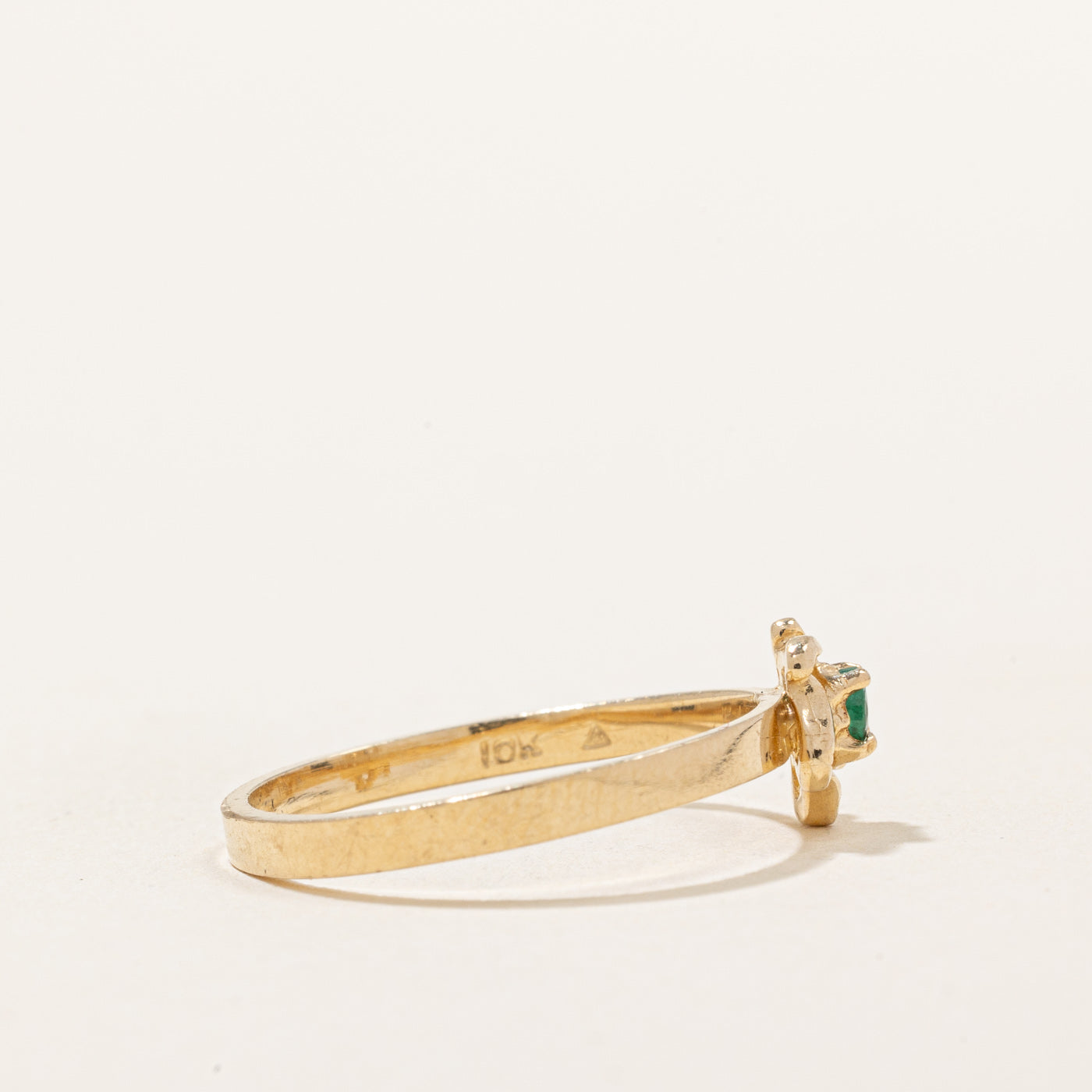 Bague Étoile Émeraude | 0,04 ct | Taille 6,75 | 