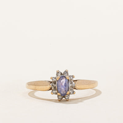 Tanzanite & Diamond Halo Ring | 0.20ct, 0.03ctw | SZ 6.75 |