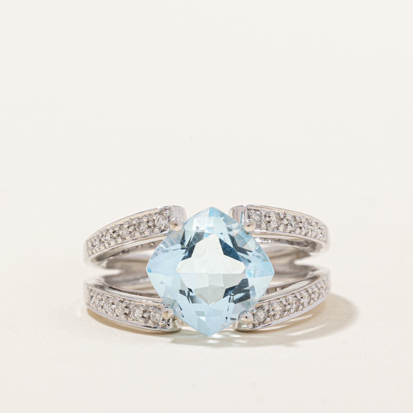 Topaz & Diamond Cocktail Ring | 2.20ct, 0.11ctw | SZ 6.25 |
