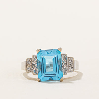 Topaz & Diamond Cocktail Ring | 4.00ct, 0.05ctw | SZ 7.75 |